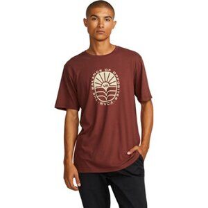 Rvca - Mens Ag Seal Short Sleeve T-Shirt, size XL US mens, color red.